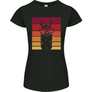 A Llama Wearing Shades Womens Petite Cut T-Shirt Black