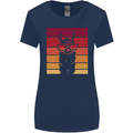 A Llama Wearing Shades Womens Wider Cut T-Shirt Navy Blue