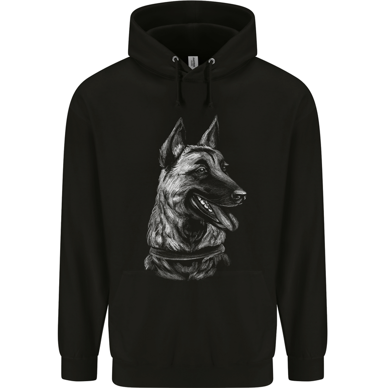 A Malinois Belga Dog Childrens Kids Hoodie Black