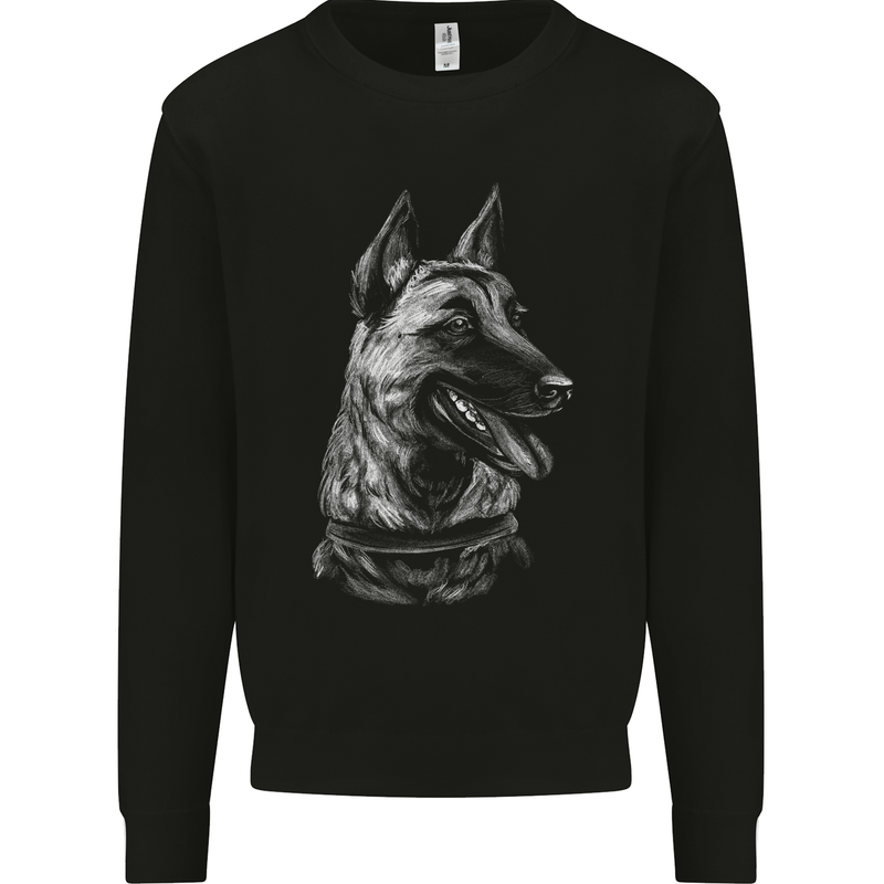 A Malinois Belga Dog Kids Sweatshirt Jumper Black