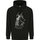 A Malinois Belga Dog Mens 80% Cotton Hoodie Black