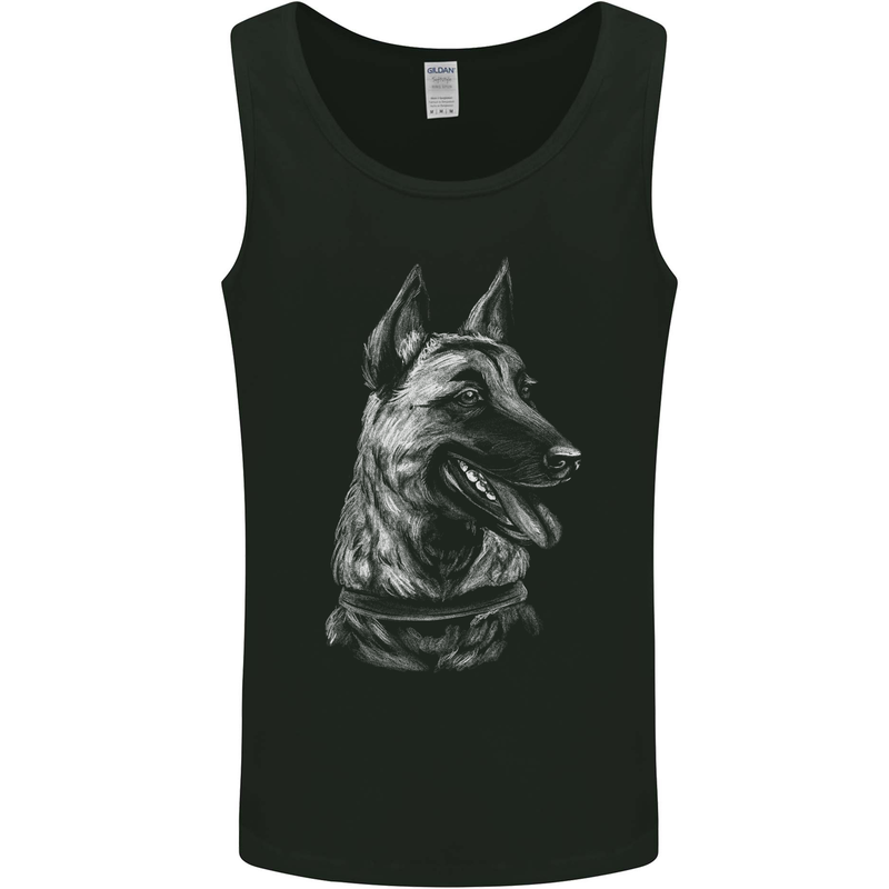 A Malinois Belga Dog Mens Vest Tank Top Black