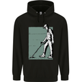 A Man Metal Detecting Detector Childrens Kids Hoodie Black
