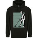 A Man Metal Detecting Detector Childrens Kids Hoodie Black