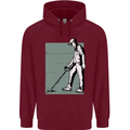A Man Metal Detecting Detector Childrens Kids Hoodie Maroon