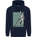 A Man Metal Detecting Detector Childrens Kids Hoodie Navy Blue