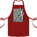 A Man Metal Detecting Detector Cotton Apron 100% Organic Maroon
