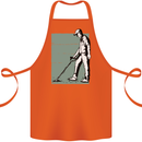 A Man Metal Detecting Detector Cotton Apron 100% Organic Orange