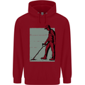 A Man Metal Detecting Detector Detect Childrens Kids Hoodie Red