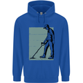 A Man Metal Detecting Detector Detect Childrens Kids Hoodie Royal Blue