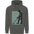 A Man Metal Detecting Detector Detect Childrens Kids Hoodie Storm Grey