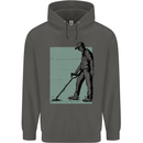 A Man Metal Detecting Detector Detect Childrens Kids Hoodie Storm Grey