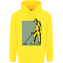 A Man Metal Detecting Detector Detect Childrens Kids Hoodie Yellow