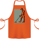 A Man Metal Detecting Detector Detect Cotton Apron 100% Organic Orange