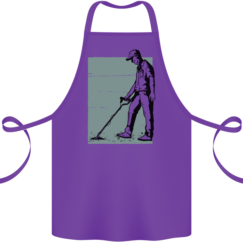 A Man Metal Detecting Detector Detect Cotton Apron 100% Organic Purple
