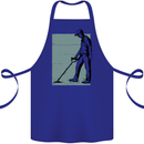 A Man Metal Detecting Detector Detect Cotton Apron 100% Organic Royal Blue