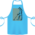 A Man Metal Detecting Detector Detect Cotton Apron 100% Organic Turquoise