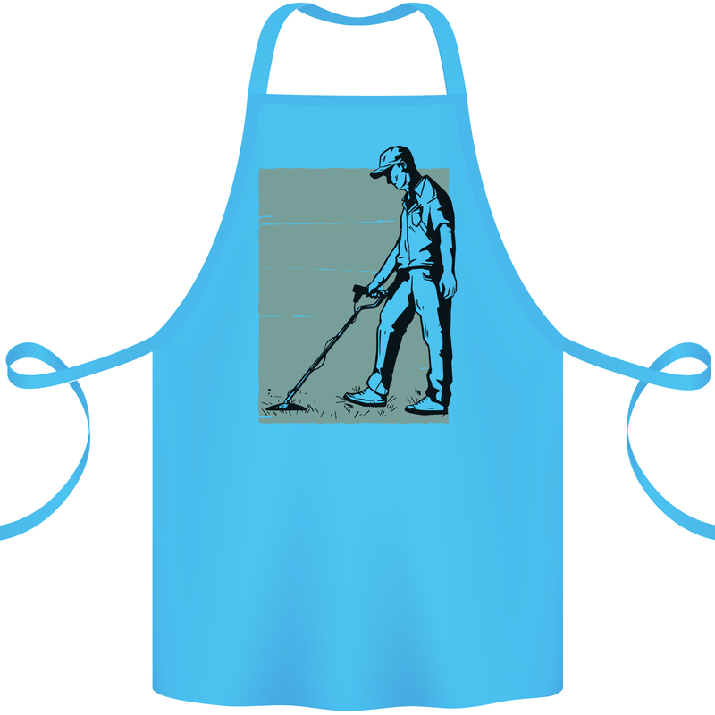 A Man Metal Detecting Detector Detect Cotton Apron 100% Organic Turquoise