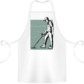 A Man Metal Detecting Detector Detect Cotton Apron 100% Organic White