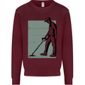 A Man Metal Detecting Detector Detect Kids Sweatshirt Jumper Maroon