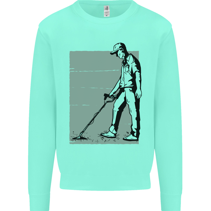 A Man Metal Detecting Detector Detect Kids Sweatshirt Jumper Peppermint