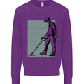 A Man Metal Detecting Detector Detect Kids Sweatshirt Jumper Purple