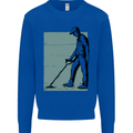 A Man Metal Detecting Detector Detect Kids Sweatshirt Jumper Royal Blue