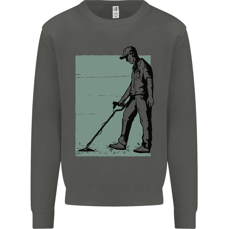 A Man Metal Detecting Detector Detect Kids Sweatshirt Jumper Storm Grey