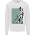 A Man Metal Detecting Detector Detect Kids Sweatshirt Jumper White