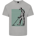A Man Metal Detecting Detector Detect Kids T-Shirt Childrens Sports Grey