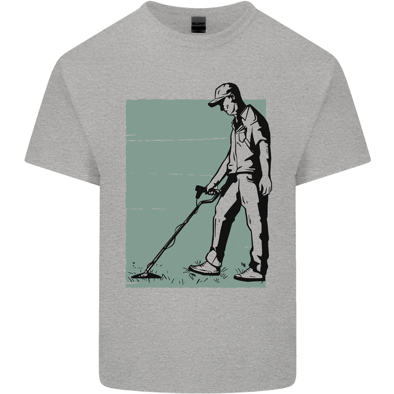 A Man Metal Detecting Detector Detect Kids T-Shirt Childrens Sports Grey