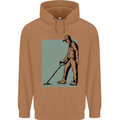 A Man Metal Detecting Detector Detect Mens 80% Cotton Hoodie Caramel Latte