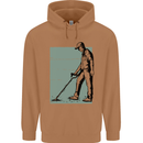 A Man Metal Detecting Detector Detect Mens 80% Cotton Hoodie Caramel Latte