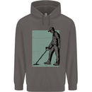 A Man Metal Detecting Detector Detect Mens 80% Cotton Hoodie Charcoal