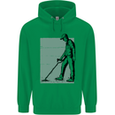 A Man Metal Detecting Detector Detect Mens 80% Cotton Hoodie Irish Green