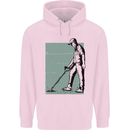 A Man Metal Detecting Detector Detect Mens 80% Cotton Hoodie Light Pink