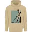 A Man Metal Detecting Detector Detect Mens 80% Cotton Hoodie Sand