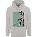 A Man Metal Detecting Detector Detect Mens 80% Cotton Hoodie Sports Grey