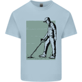 A Man Metal Detecting Detector Detect Mens Cotton T-Shirt Tee Top Light Blue