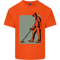 A Man Metal Detecting Detector Detect Mens Cotton T-Shirt Tee Top Orange