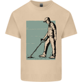 A Man Metal Detecting Detector Detect Mens Cotton T-Shirt Tee Top Sand