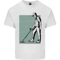 A Man Metal Detecting Detector Detect Mens Cotton T-Shirt Tee Top White