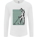 A Man Metal Detecting Detector Detect Mens Long Sleeve T-Shirt White