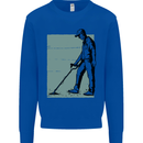 A Man Metal Detecting Detector Detect Mens Sweatshirt Jumper Royal Blue