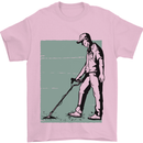 A Man Metal Detecting Detector Detect Mens T-Shirt 100% Cotton Light Pink
