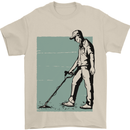 A Man Metal Detecting Detector Detect Mens T-Shirt 100% Cotton Sand