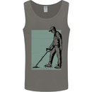 A Man Metal Detecting Detector Detect Mens Vest Tank Top Charcoal