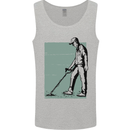 A Man Metal Detecting Detector Detect Mens Vest Tank Top Sports Grey