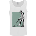 A Man Metal Detecting Detector Detect Mens Vest Tank Top White