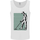 A Man Metal Detecting Detector Detect Mens Vest Tank Top White